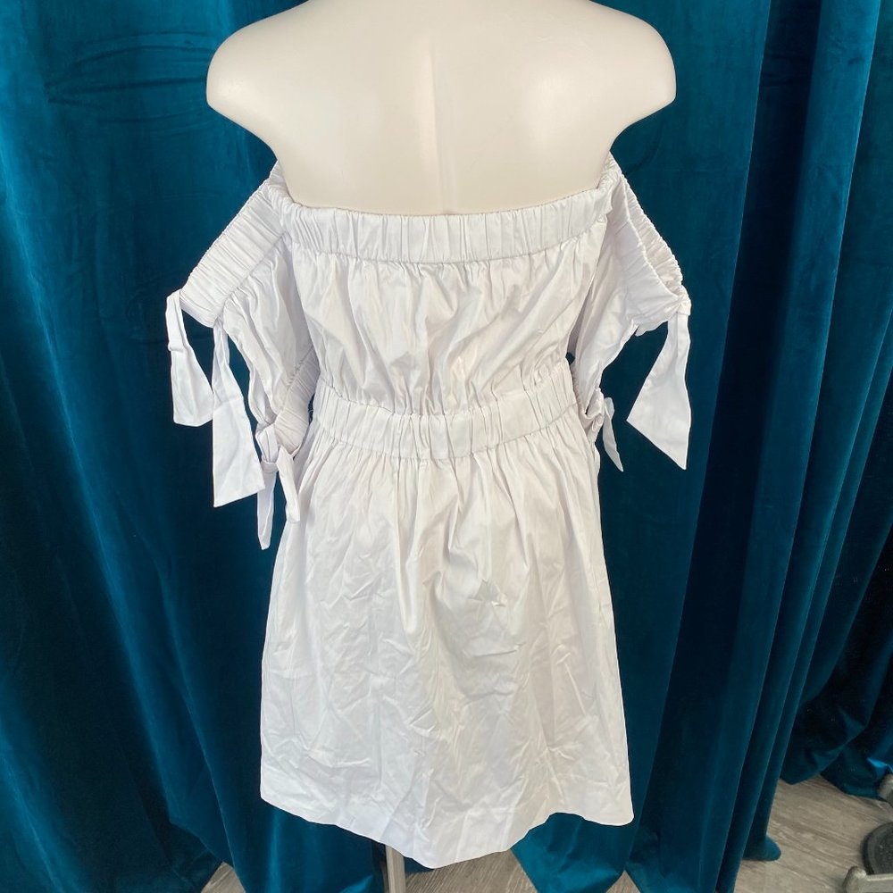 NWT Milly Zoey White Off The Shoulder Dress - Picture 10 of 10